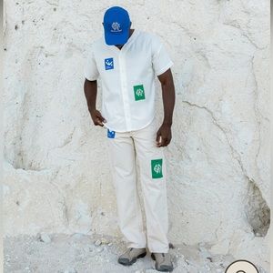 PALO STUDIOS Baseball Jersey in White